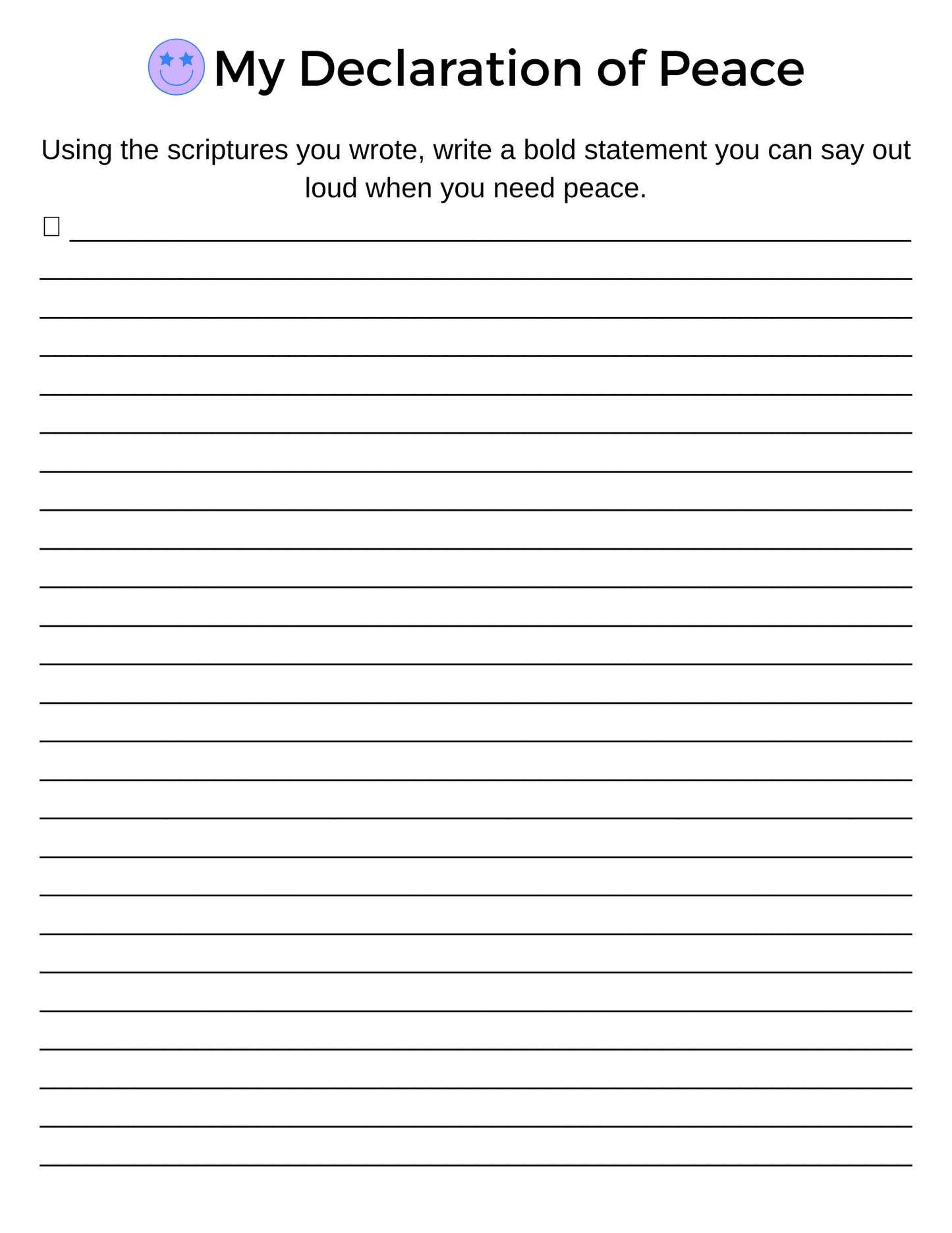 Peace Maker Sheet