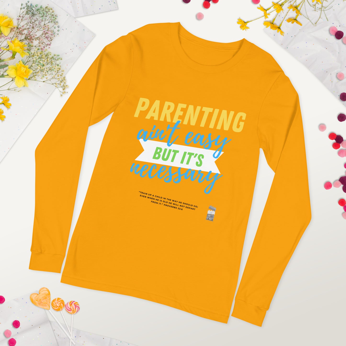 BKOC - "Parenting Ain't Easy but It's Necessary"  - Unisex Long Sleeve Tee