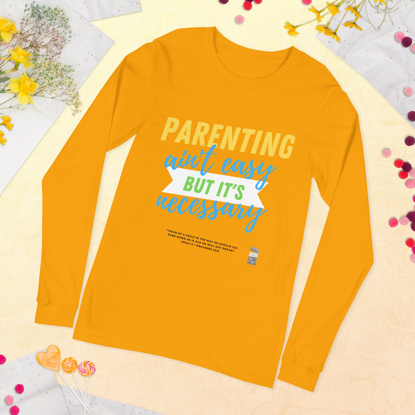BKOC - "Parenting Ain't Easy but It's Necessary"  - Unisex Long Sleeve Tee