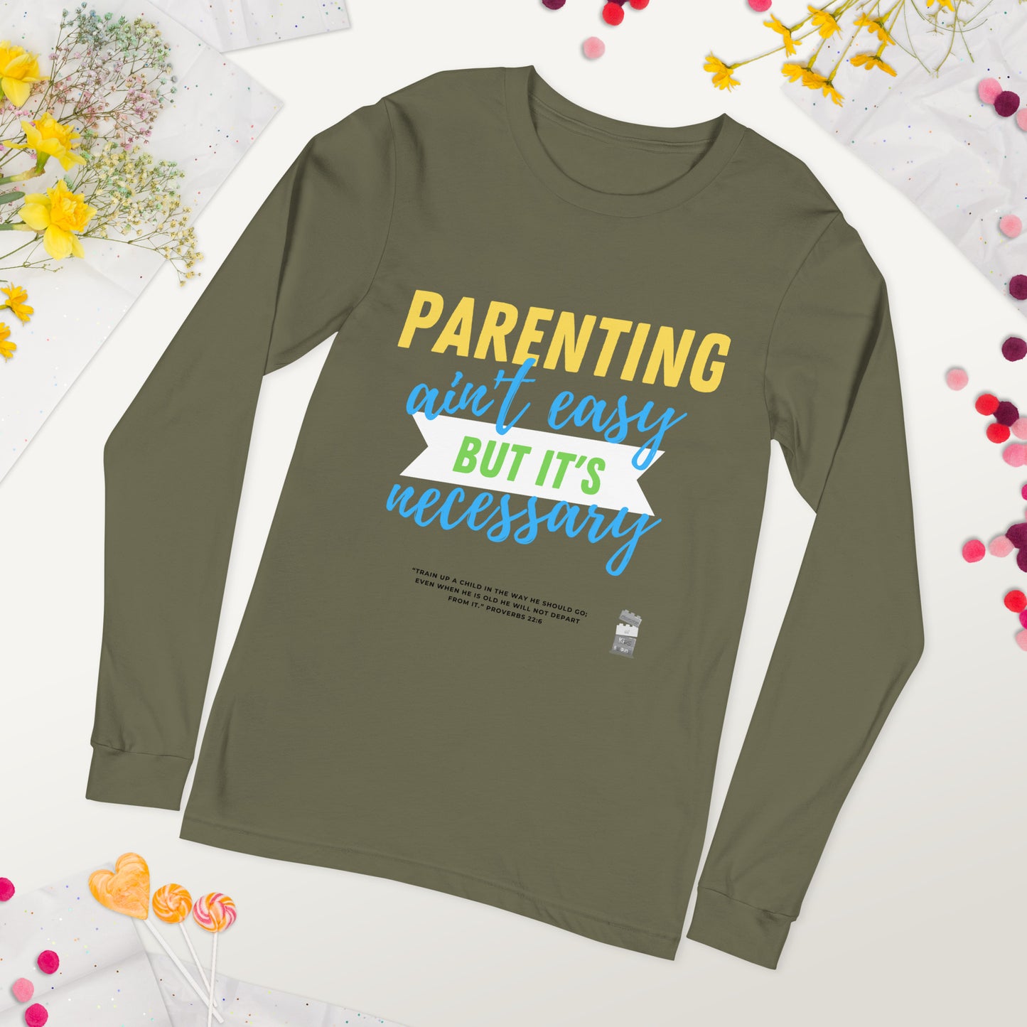 BKOC - "Parenting Ain't Easy but It's Necessary"  - Unisex Long Sleeve Tee