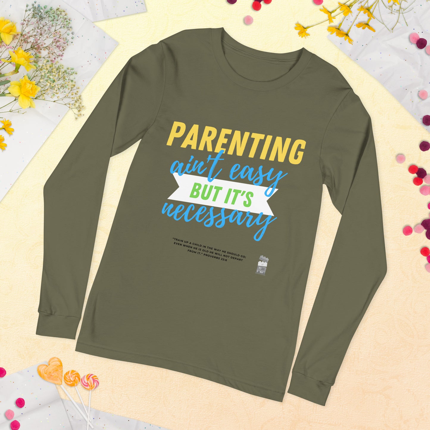 BKOC - "Parenting Ain't Easy but It's Necessary"  - Unisex Long Sleeve Tee