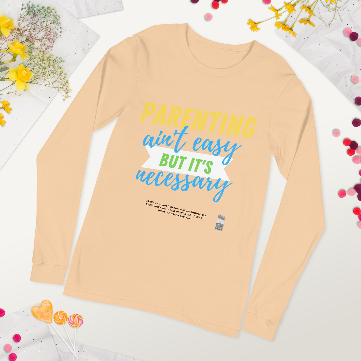 BKOC - "Parenting Ain't Easy but It's Necessary"  - Unisex Long Sleeve Tee