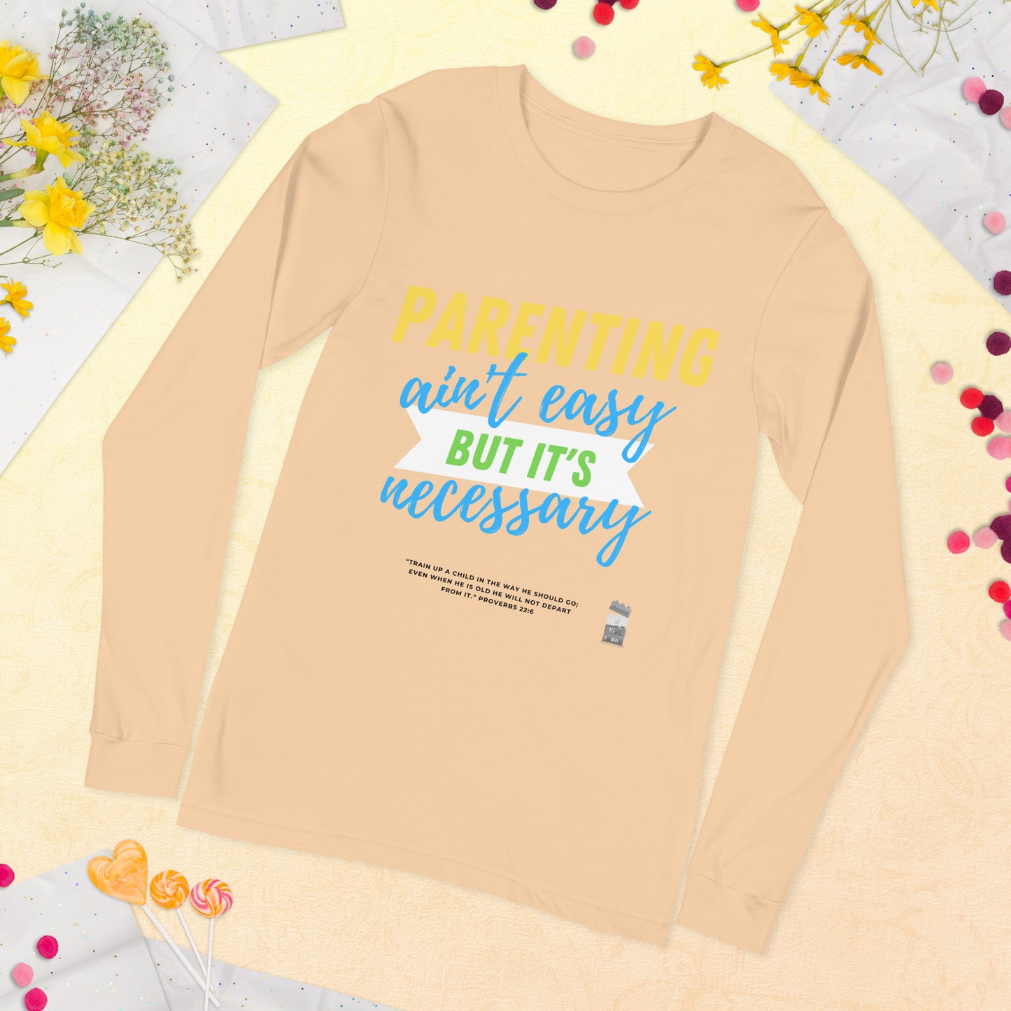 BKOC - "Parenting Ain't Easy but It's Necessary"  - Unisex Long Sleeve Tee