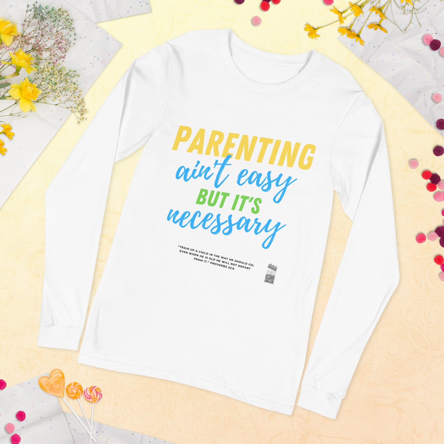 BKOC - "Parenting Ain't Easy but It's Necessary"  - Unisex Long Sleeve Tee