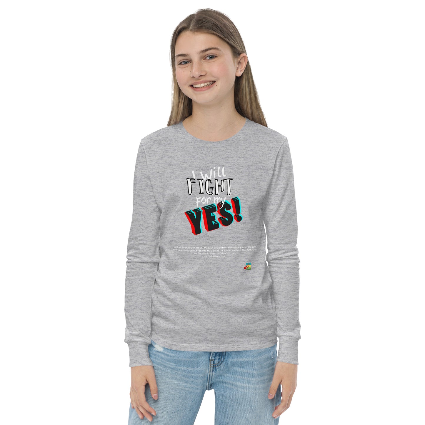 KOC Kids I Will Fight For My Yes - Youth long sleeve tee