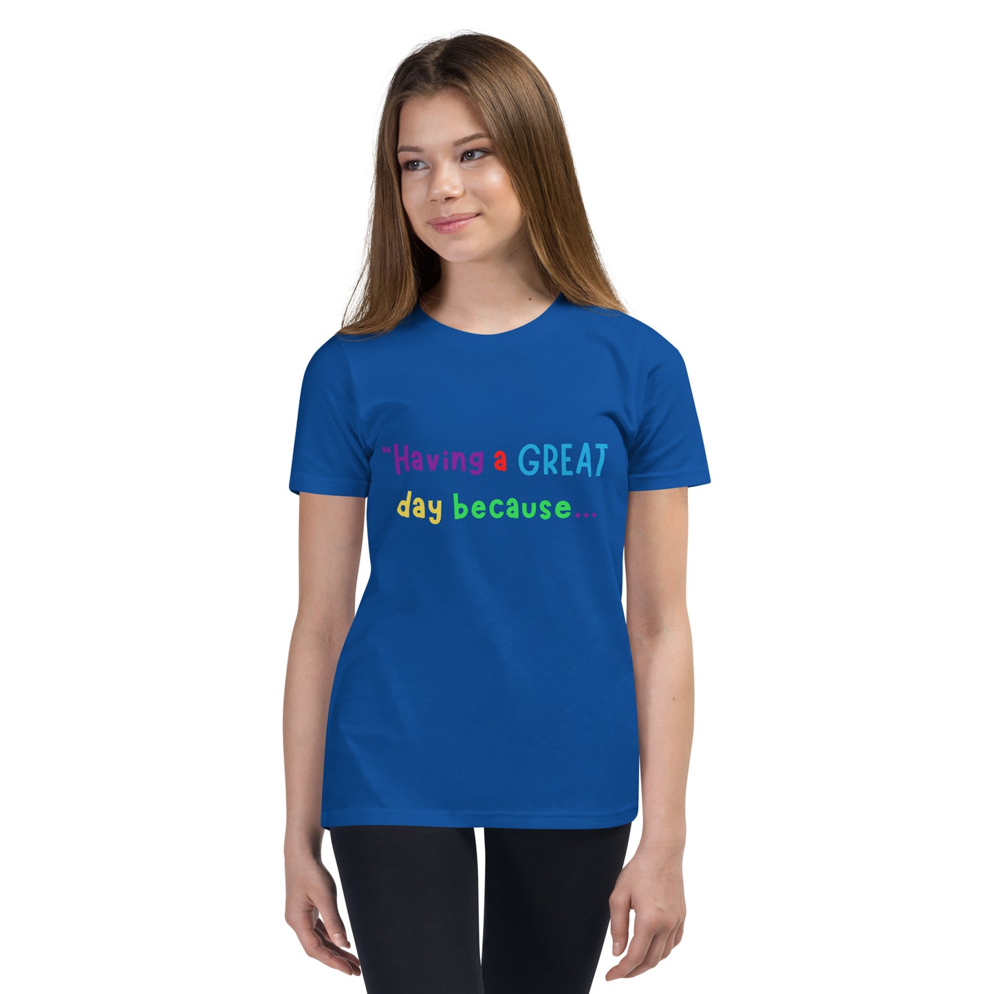 KOC Kids Having A Great Day Because - Youth Short Sleeve T-Shirt