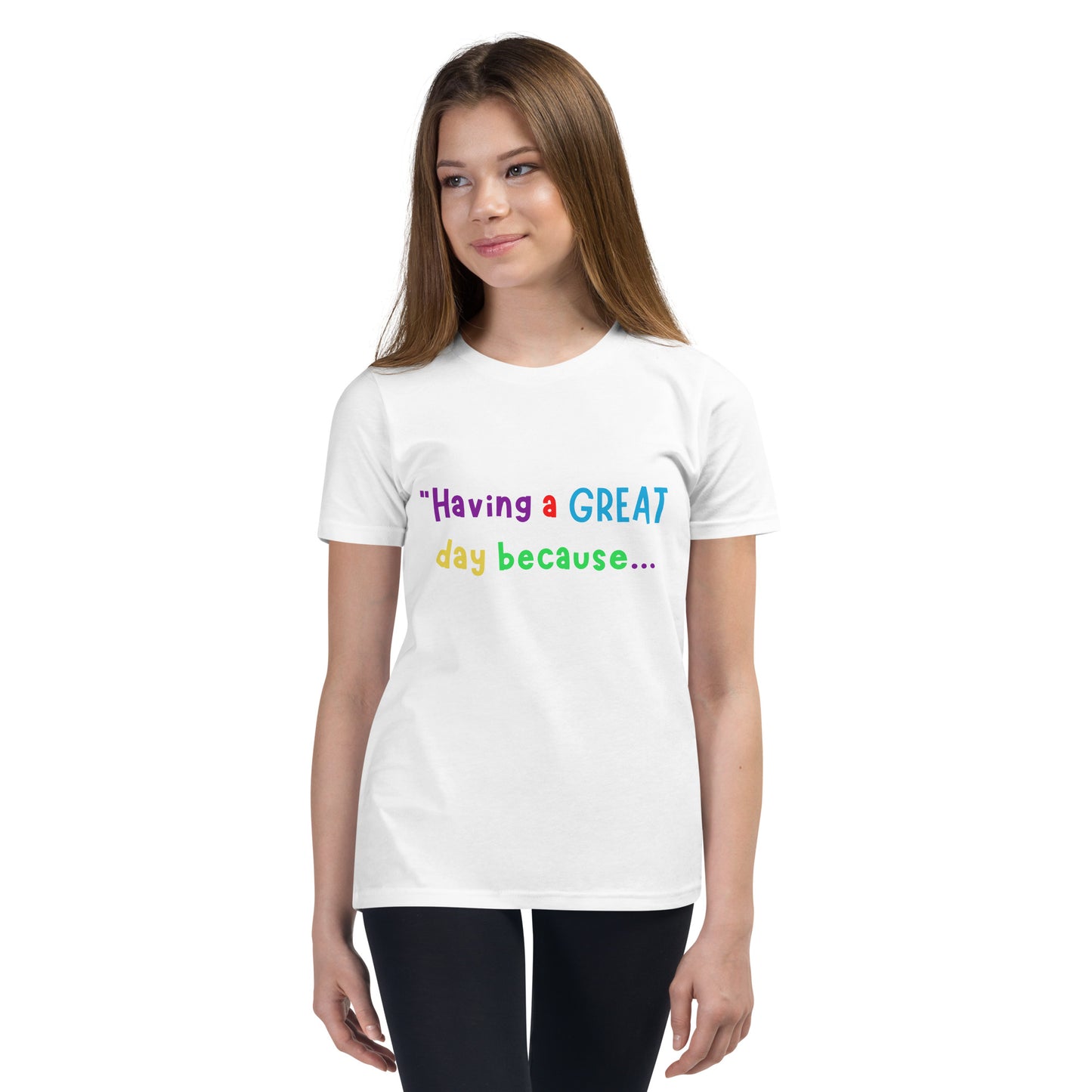 KOC Kids Having A Great Day Because - Youth Short Sleeve T-Shirt